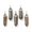 Bronzite, variant on 10pcs Bullet Shape Gemstone Pendants Hexagonal Chakra Crystal Pointed 39.5x12mm-Bronzite