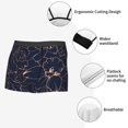 thumbnail image 3 of Xecao Copper-Gold Gloss Outline Flower Print Men's Underwear Boxer Briefs Pack - Your ComfortSoft, Moisture-Wicking, and Breathable Choice for Men's Underwear-Large, 3 of 5