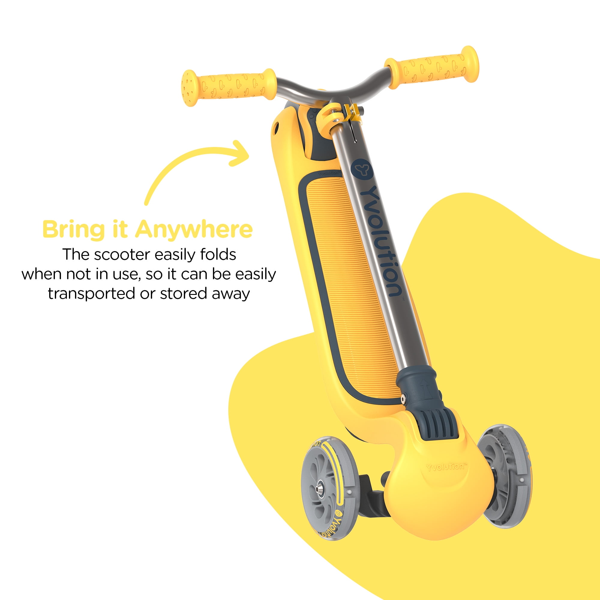 Yvolution Y Glider Air Kids Scooter - Yellow, Unisex (3 - 8 years