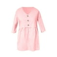 thumbnail image 4 of NAFUU Ladies Blouse Solid Color Casual Point Sleeve Lace V-Neck Pullover Relaxed Fit Vacation Blouses For Women, 4 of 5
