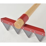 12 in Steel Fire Rake, 4 Tines, 60 in L Wood Handle LW12-60