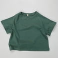 thumbnail image 2 of Zpanxa T-Shirts pour Garçons Couleur Unie Été Mince Manches Courtes Décontracté Col Rond Haut en Coton 4 Ans, 2 of 5