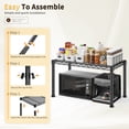 thumbnail image 2 of REIBII 1-Tier Adjustable Wire Shelving Unit Metal Storage Rack Steel Organizer Shelf for Kitchen,Pantry,Bathroom,Laundry & Desktop,27.5"Wx11.8"Dx15.8"H,Black, 2 of 10