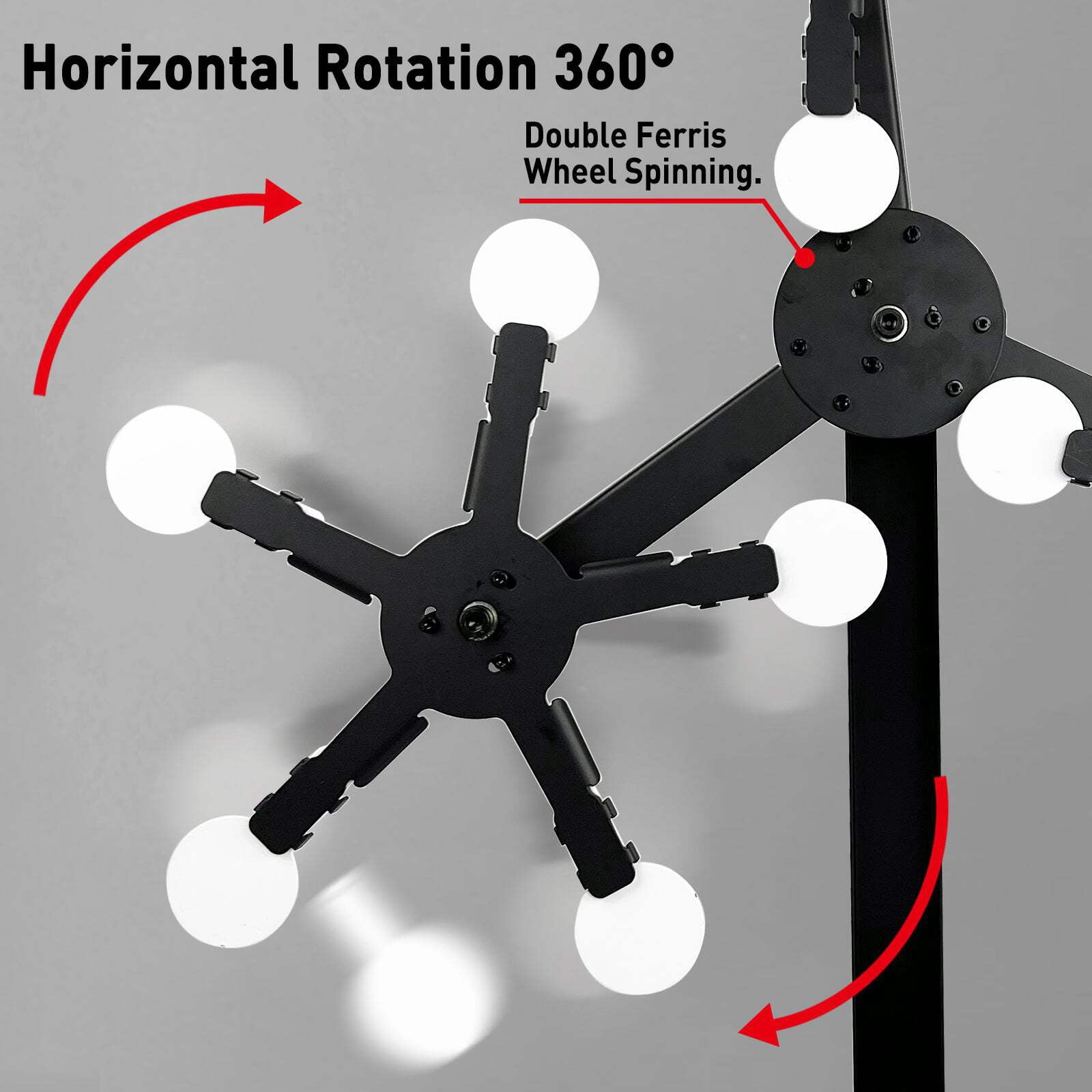 Atflbox Three Star Rotate The Metal Shooting Target Stand With 15 Steel Plates for Pistol Airsoft BB Guns