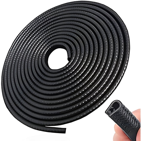 32Ft(10M) Door Edge Guard Black Car Guards Protector for Cars Rubber Auto Trim U Shape Build in Metal Sheet No Need Adhesive Easy to Cut Most