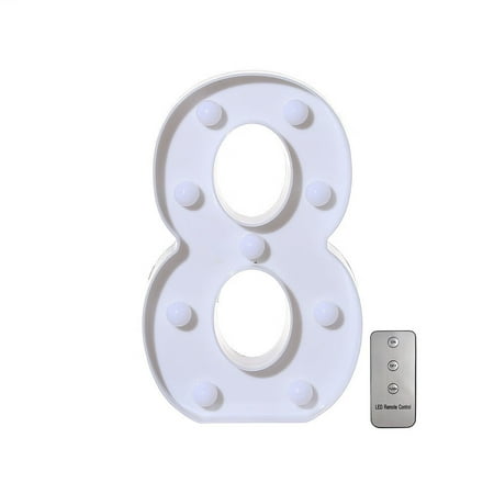 

Yaman Beauty tools Alphabet LED Digital Lights Light Up White Plastic Digital Standing Hanging H Camera Photo Accessories Health Household White