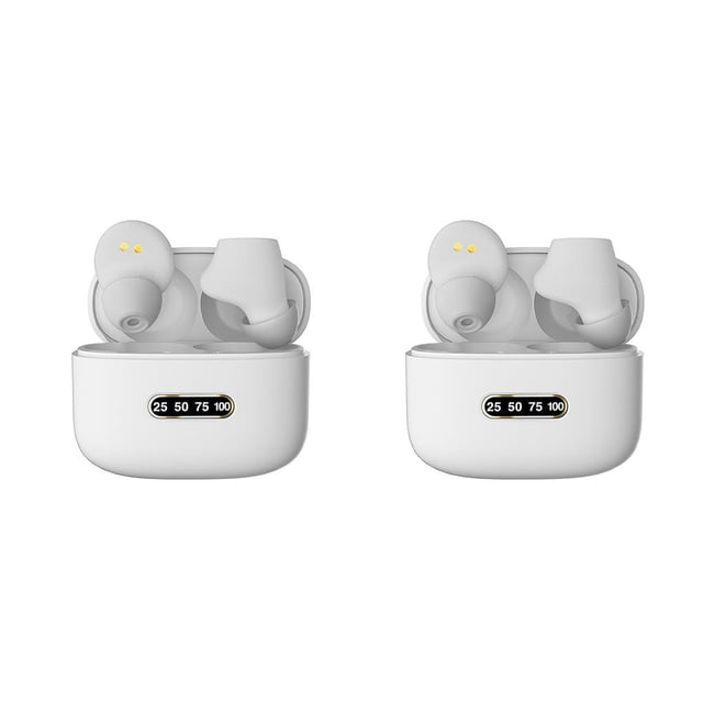 Auriculares Intrauditivos Matsuzay IXP5 Carga USB a Prueba de Agua Bluetooth 5.0 Tapa de Silicona Blanco 2Conjunto