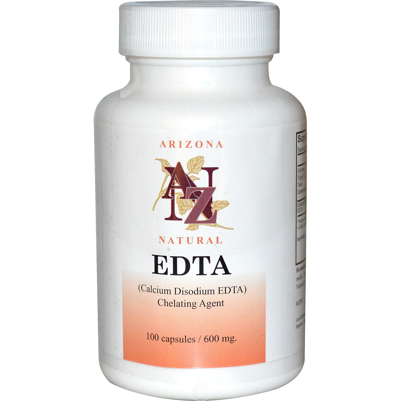 Arizona Natural Calcium Disodium Edta Chelation Formula, 600mg 100