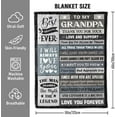 thumbnail image 6 of Grandpa Gifts Gifts for Grandpa Gifts for Grandpa Papa Grandparents from Grandkids Granddaughter Grandchridren Best Grandpa Ever Gifts Fathers Day Christmas Birthday Gifts for Grandpa Blanket 50x60, 6 of 6