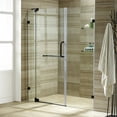 thumbnail image 2 of VIGO Pirouette 54" Frameless Shower Door, 3/8" Clear Glass/Antique Rubbed Bronze Hardware, 2 of 12