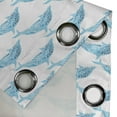 thumbnail image 5 of Ambesonne Sea Grommet Curtain, Aqua Dolphins Leaves, 50" x 63", Blue White, 5 of 6