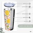 thumbnail image 5 of 20 Oz Insulated Tumbler with Lid and Straw, Pink Flower Lemon Mom Dad Iced Coffee Stainless Steel Vacuum Insulated Tumbler Cup Travel Mug for Hot and Cold, 5 of 6