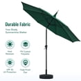 thumbnail image 5 of Bestco 9 ft Wide Patio Umbrella with Crank Handle, Adjustable Angle and 8'6" Steel Pole, Green, 5 of 12