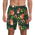 thumbnail image 3 of Uemuo Forest Squirrel Pattern Mens Swim Trunks Quick Dry Board Shorts with Mesh Lining, Stretch Beach Shorts Quick Dry No-Chafing Board Shorts-3X-Large, 3 of 9