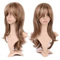 thumbnail image 1 of Perruque Synthétique Bouclée Longue avec Franges Perruques Cheveux Courts Perruques Résistant à la Chaleur Pleine Tête Perruque Complète pour les Femmes Blondes, 1 of 4