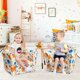 thumbnail image 3 of Costway Sofá para niños, sillón con dibujos de elefante para niños con estructura de madera y pies antideslizante, complemento de decoración ligero y resistente para niños y niñas, 3 of 5