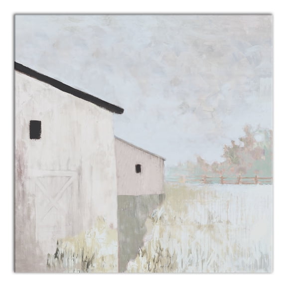 Creative Products Painted White Barn 36x36 Canvas Wall Art