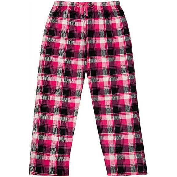 North 15 Women's Super Soft Fleece Plaid Pajama Bottom Lounge Pants-L1326-Design13-Sm