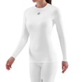 thumbnail image 3 of Camiseta de compresión SKINS SERIES-1 para mujer de manga larga blanca XS, 3 of 9