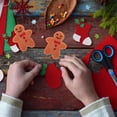 thumbnail image 2 of MasteelfCA 10Pcs Gingerbread Man Felt Pendants DIY Wool Felt Pendants Wreath Decor Materials, 2 of 8
