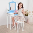 thumbnail image 3 of Winado Wooden Vanity & Stool Set -  Children's Furniture, Kid's Bedroom Storage, table set, 3 of 10
