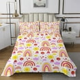 thumbnail image 1 of Erosebridal Purple Cloud Coverlet Set Twin, Cartoon Rainbow Bedding Set, Sun Star Room Decor, 1 of 5