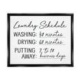 thumbnail image 2 of Stupell Industries Laundry Schedule Witty Text Casual Home Sign Graphic Art Luster Gray Floating Framed Canvas Print Wall Art, Design by Lettered and Lined, 2 of 5