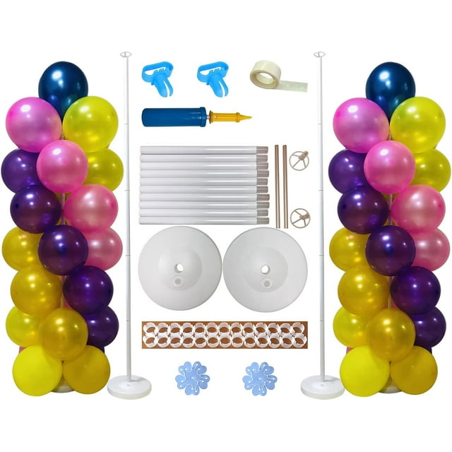 Nordicaes 2 Ensembles de Supports de Colonne de Ballons Réglables Épaissis. Kit de Support de Ballons pour Sol. Tour de Ballons. Support de Pilier de Ballons (Kit de Colonne de Ballons)