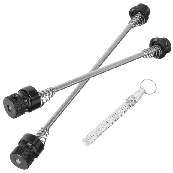 QIFULL 1Set High Grade Metal Bike Skewer Black Anti Theft Wheel Lock