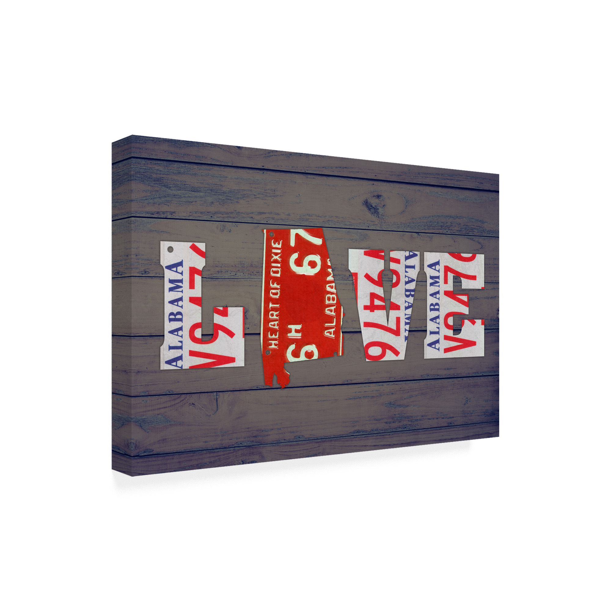 Trademark Fine Art 'AL State Love' Canvas Art by Design Turnpike