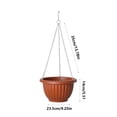 thumbnail image 3 of DefiDgd Plastic Hanging Flower Planter Pot with Metal Hanging Chain,Breathable Planter Container for Indoor Outdoor Greenery,Balcony Patio Garden Home Decor(BB), 3 of 6