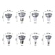 thumbnail image 3 of Bombilla LED de luz descendente RGB MR16, E27, E14, GU10, GU5.3, B15, 5W, COB, Ángulo de haz alto de 36 °, 450LM, CA 85-265V, 30W, equivalente a halógeno, 3 of 4