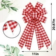 thumbnail image 2 of Large Natural Buffalo Plaid Wreath Bows, Farmhouse Burlap Bow for Wreath Rustic Crafts Decorative Hanging Ornament Bow for Indoor Outdoor Wedding Holiday Birthday Party Decor 1pcs, 2 of 5