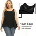 thumbnail image 4 of FITVALEN Women's Plus Size Camisole with Built in Bra Casual Loose Tank Tops Sleeveless Crew Neck Shirts Flowy Cami with Adjustable Straps (S-4XL）, 4 of 5