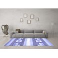 thumbnail image 3 of Ahgly Company Machine Washable Indoor Square Solid Blue Modern Area Rugs, 4' Square, 3 of 4