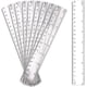 thumbnail image 1 of Paquete de 10 reglas de plástico, regla recta de 20cm y 8 pulgadas, Kit de regla de plástico transparente, herramienta de medición, 1 of 5
