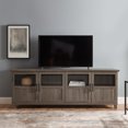 thumbnail image 4 of Walker Edison Farmhouse 4 Door TV Stand for TVs Up to 80", Slate Grey, 4 of 7