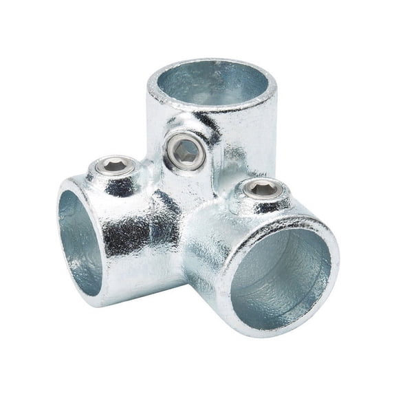 BK Products 1-1/4 in. Dia. x 1-1/4 in. Dia. Socket 90 deg. Galvanized Steel Side Outlet