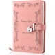 thumbnail image 1 of Diario con cerradura y llave para niñas Espesar 360 páginas Diario de bloqueo en forma de corazón de cuero Lindo cuaderno de diarios secretos bloqueados para mujeres adultas A5 (rosa, 1 of 5