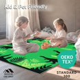 thumbnail image 4 of ODIKA 8'x10' Machine Washable Non-Slip Area Rug, Playful Dinosaur Featuring Stegosaurus and Ferns in Graphic Style High Traffic Rug, Green, 149943, 4 of 7