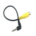 thumbnail image 1 of Milisten 2.5mm to RCA Lightweight Cable Converter GPS Tablet Extension Space Saving Reverse Camera Rear View Easy Install for Car DVR (Black), 1 of 6