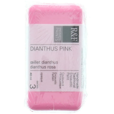 UPC: 0836943000315 | R&F Handmade Paints Encaustic Paint Cake  40ml  Dianthus Pink