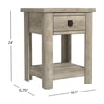 thumbnail image 4 of Coover Wood Rectangular End Table with 1 Drawer, Driftwood Gray, 4 of 20
