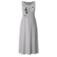 thumbnail image 4 of Birdeem Robes de Mode pour Femmes Été Décontracté Col Rond Sans Manches avec Poches Vacances Plage Longue Robe, 4 of 4