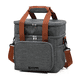 thumbnail image 1 of Bolsa lonchera Bloosom  portátil de gran capacidad y doble capa color Gris, 1 of 4