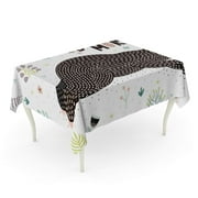 KDAGR Adorable Sleep More Cute Sleeping Sloth Funny Great Tablecloth Table Desk Cover Home Party Decor 52x70 inch