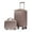 Champagne, variant on imerelez 14"/20" 2 pcs/set in ABS Spinner Wheel Luggage, with Combination Lock and Front Opening Design, 14" Cosmetic Case (Yellow)
