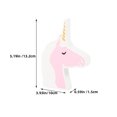 thumbnail image 2 of OULII Simple Unicorn Head Decorative Sculpture Pink Wood 1Pack, 2 of 8