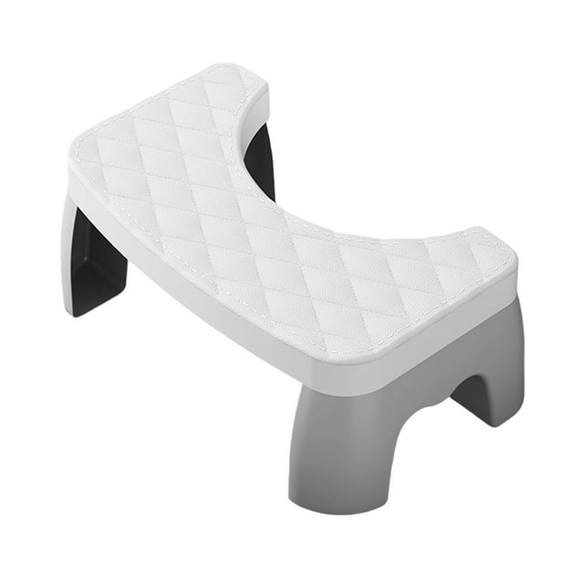 Injueey Taburete pequeño para baño, una cosa para múltiples usos en el inodoro, taburetes de baño para adultos integrados Almacenamiento y organización del hogar blanco
