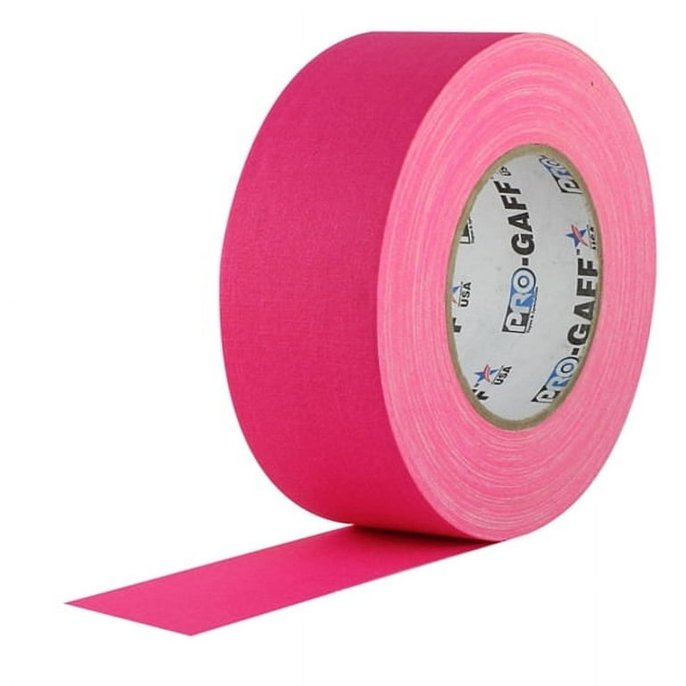 Pro Gaff Fluorescent Pink Gaffers Tape 3 x 50 yard Roll (Pack of 16)